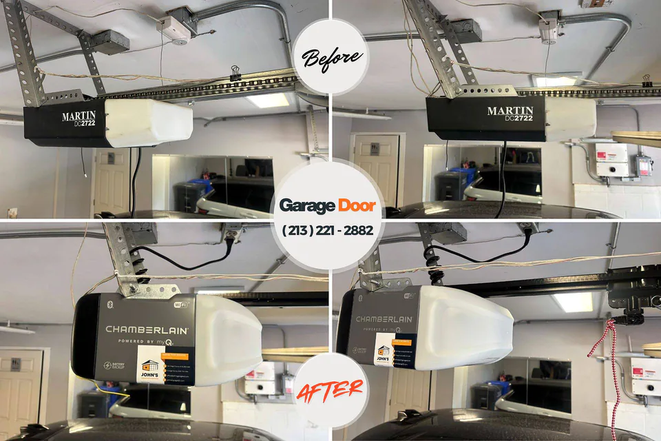 Before and after: garage door repair Hurley, NM